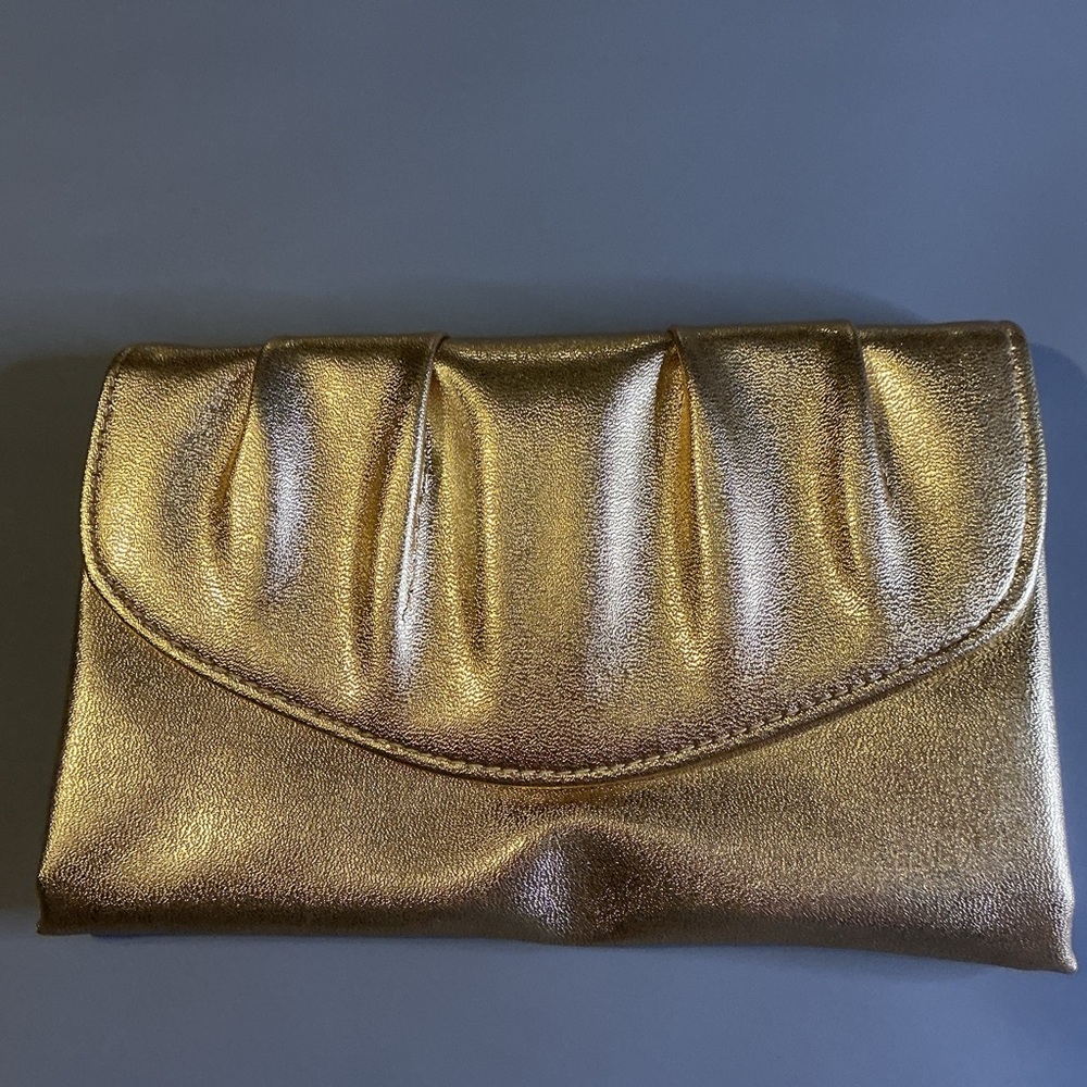 Vintage Avon Shimmering polished gold evening bag in original box